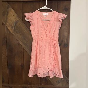 4/$12 Charming Pink Eyelet Kids Dress